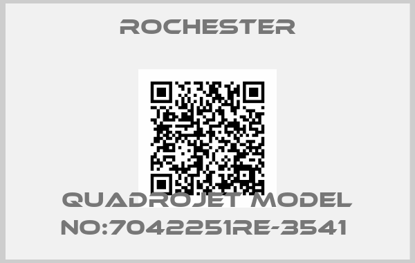 Rochester-QUADROJET MODEL NO:7042251RE-3541 