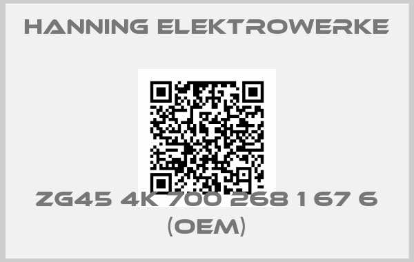 Hanning Elektrowerke-ZG45 4K 700 268 1 67 6 (OEM)