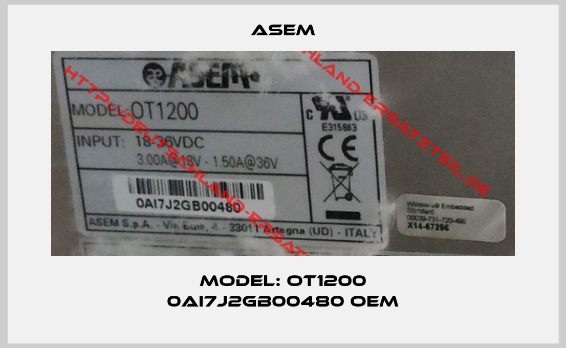 ASEM-Model: OT1200 0AI7J2GB00480 OEM