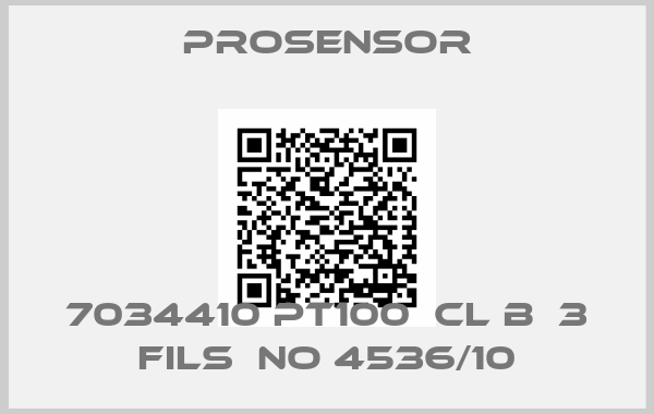 prosensor-7034410 PT100  CL B  3 fils  No 4536/10