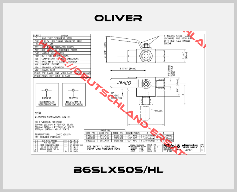 OLIVER-B6SLX50S/HL