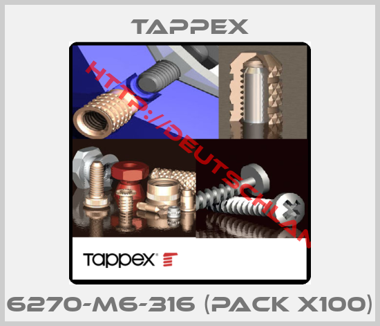 Tappex-6270-M6-316 (pack x100)