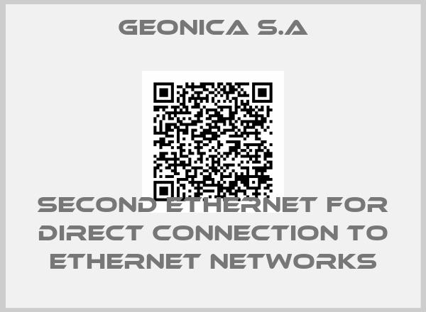GEONICA S.A-Second Ethernet for direct connection to Ethernet networks