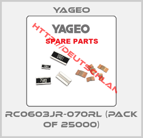 Yageo-RC0603JR-070RL (pack of 25000)