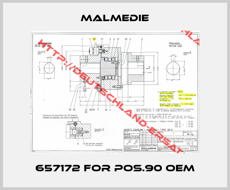 MALMEDIE-657172 for Pos.90 oem