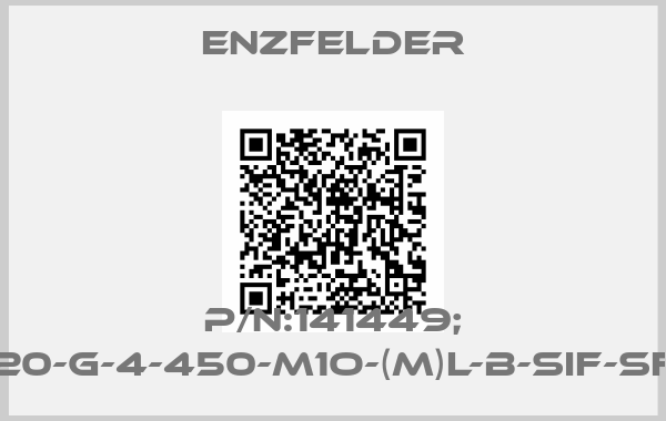 Enzfelder-P/N:141449; Type:HSG063-20-G-4-450-M1O-(M)L-B-SIF-Sf-SP-FB-FI-EAS1