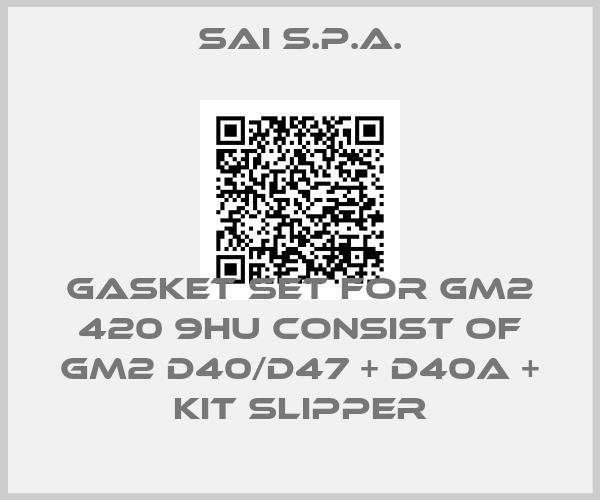 SAI s.p.a.-Gasket set for GM2 420 9HU consist of GM2 D40/D47 + D40A + kit slipper