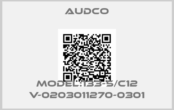 Audco-Model:133-5/C12 V-0203011270-0301