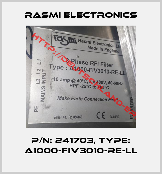 Rasmi Electronics-P/N: 241703, Type: A1000-FIV3010-RE-LL