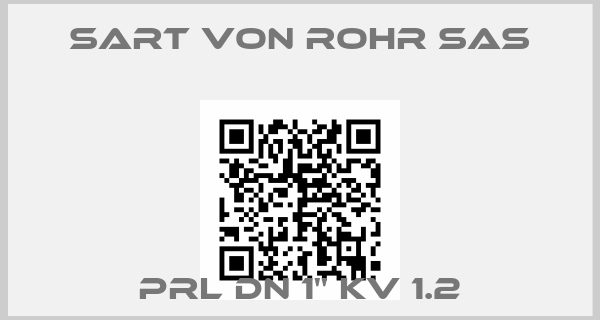 Sart Von Rohr SAS-PRL DN 1'' Kv 1.2