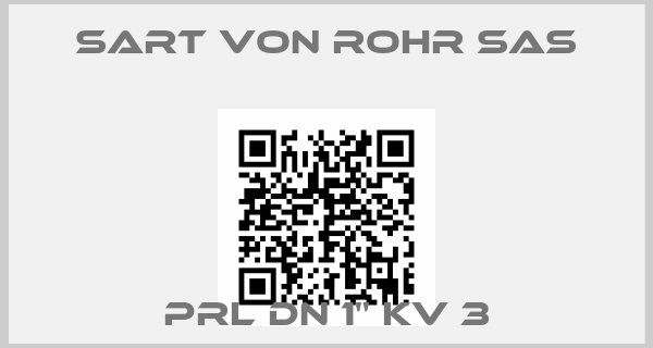 Sart Von Rohr SAS-PRL DN 1'' Kv 3