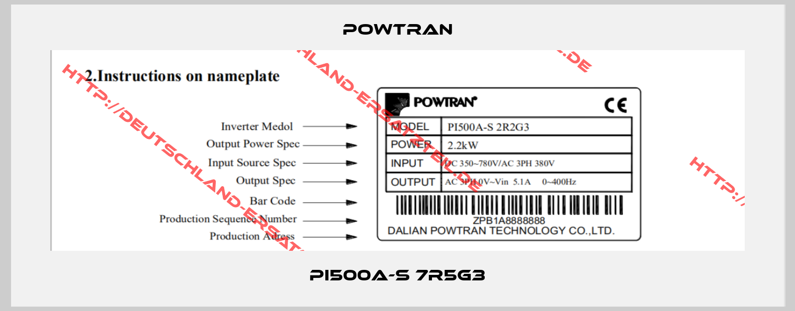 Powtran-PI500A-S 7R5G3