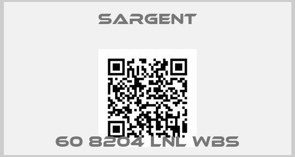 Sargent-60 8204 LNL WBS