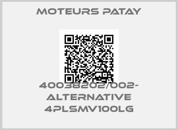 Moteurs Patay-40038202/002- alternative 4PLSMV100LG