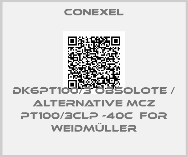 Conexel-DK6PT100/3 obsolote / alternative MCZ PT100/3CLP -40C  for Weidmüller