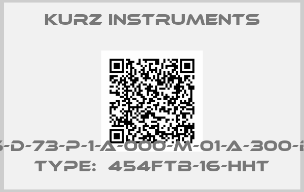 Kurz Instruments-756055-D-73-P-1-A-000-M-01-A-300-B-0942, Type:  454FTB-16-HHT