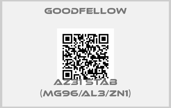 Goodfellow-AZ31 Stab (Mg96/Al3/Zn1)