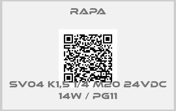 Rapa-SV04 K1,5 1/4 M20 24VDC 14W / PG11