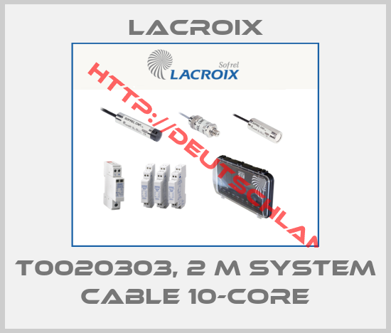 Lacroix-T0020303, 2 m system cable 10-core