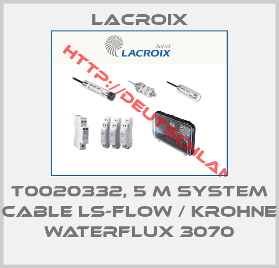 Lacroix-T0020332, 5 m system cable LS-Flow / KROHNE Waterflux 3070