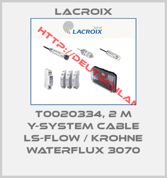 Lacroix-T0020334, 2 m Y-system cable LS-Flow / KROHNE Waterflux 3070
