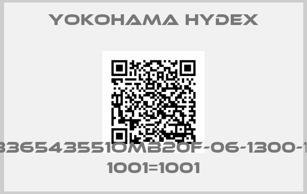 YOKOHAMA HYDEX-E836543551OMB20F-06-1300-1W 1001=1001