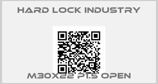HARD LOCK INDUSTRY-M30x22 P1.5 open