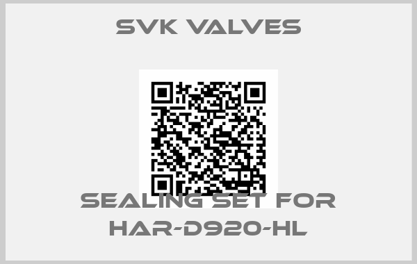 SVK Valves-sealing set for HAR-D920-HL