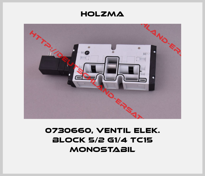 Holzma-0730660, Ventil Elek. Block 5/2 G1/4 TC15 Monostabil