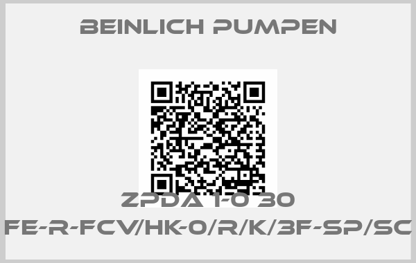 Beinlich Pumpen-ZPDA 1-0 30 FE-R-FCV/HK-0/R/K/3F-SP/SC