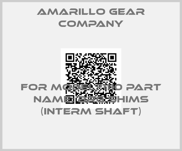 AMARILLO GEAR COMPANY-For Model：1110 part name: Brg Shims (interm shaft)