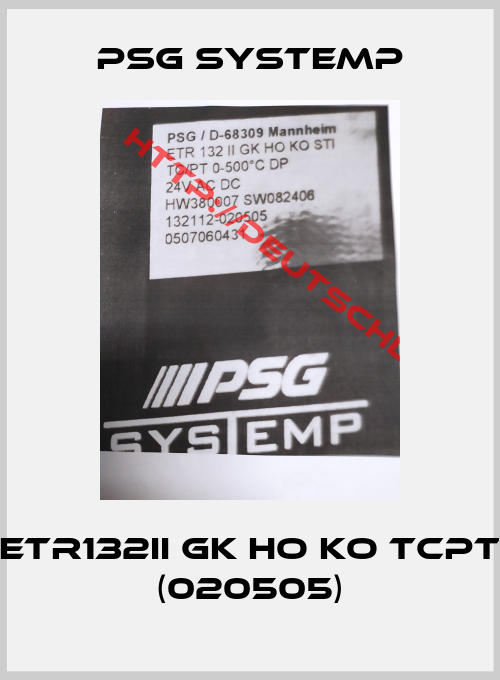 PSG SYSTEMP-ETR132II GK HO KO TCPT (020505)