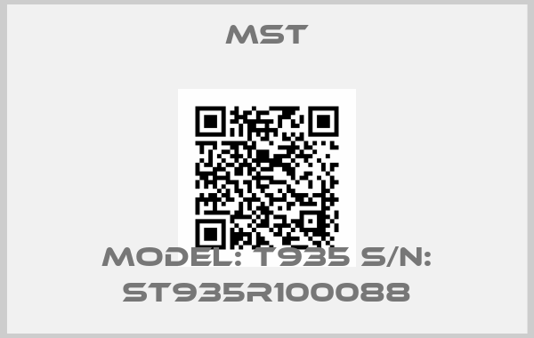 MST-Model: T935 S/N: ST935R100088