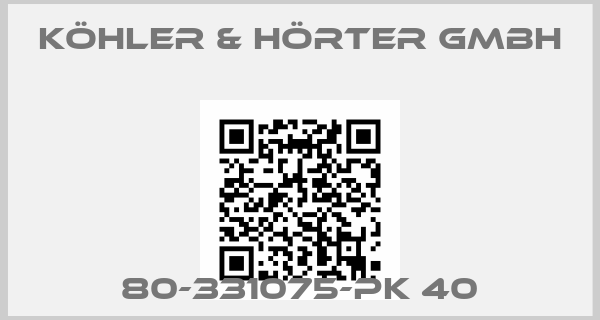 Köhler & Hörter GmbH-80-331075-PK 40