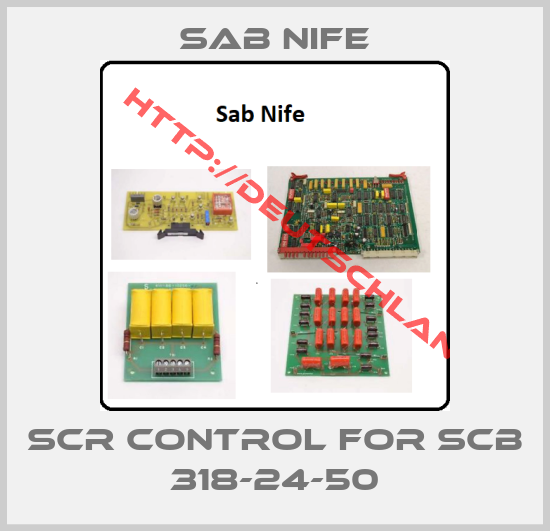 SAB NIFE-SCR control for SCB 318-24-50