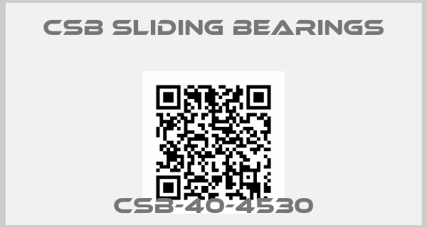 CSB Sliding Bearings-CSB-40-4530