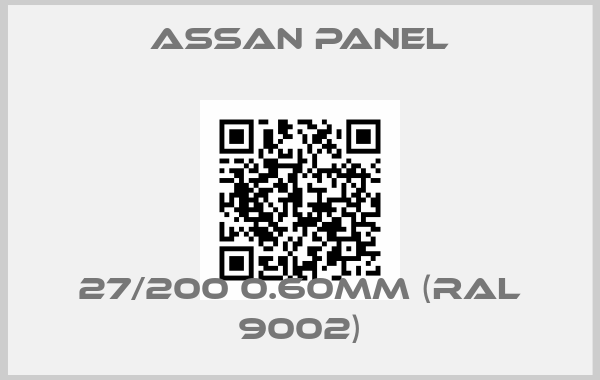 Assan Panel-27/200 0.60MM (RAL 9002)
