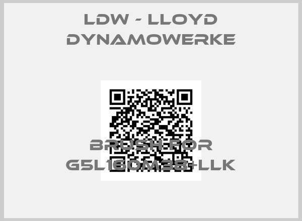 LDW - Lloyd Dynamowerke-Brush for G5L160M38+LLK