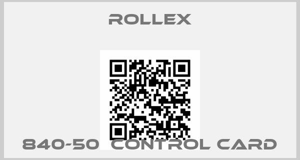 ROLLEX-840-50  Control card