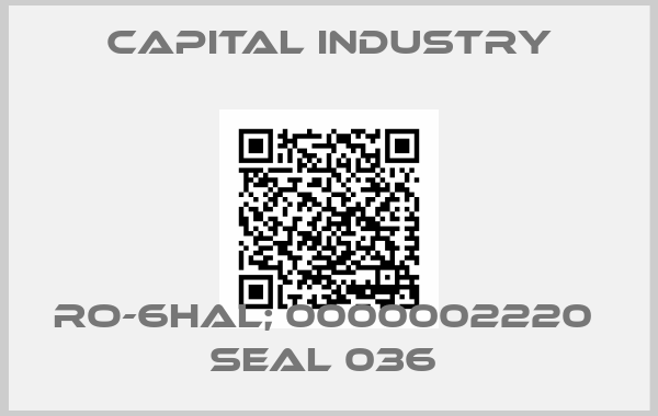 Capital Industry-RO-6HAL; 0000002220  SEAL 036 