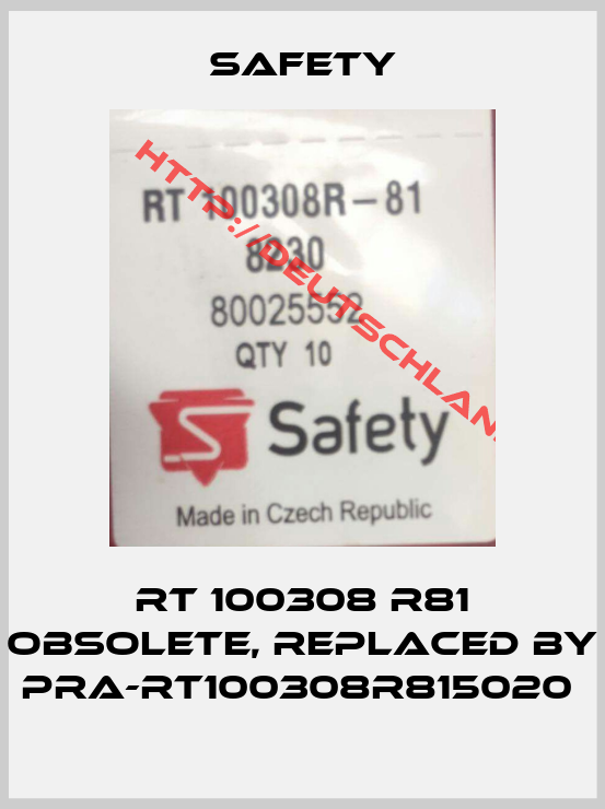 Safety-RT 100308 R81 obsolete, replaced by PRA-RT100308R815020 