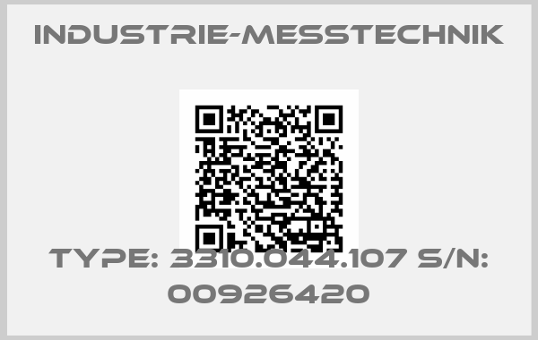 INDUSTRIE-MESSTECHNIK-Type: 3310.044.107 S/N: 00926420
