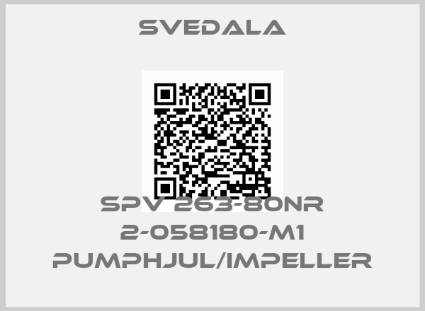SVEDALA-SPV 263-80NR 2-058180-M1 pumphjul/Impeller