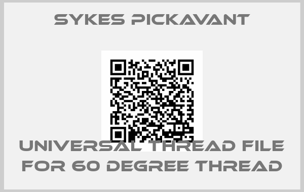 Sykes Pickavant-universal thread file for 60 degree thread