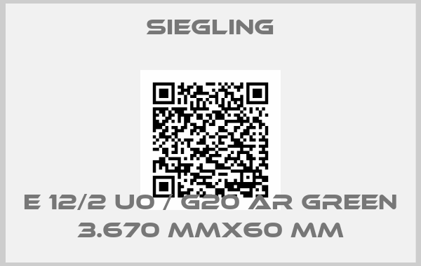 Siegling-E 12/2 U0 / G20 AR GREEN 3.670 mmx60 mm