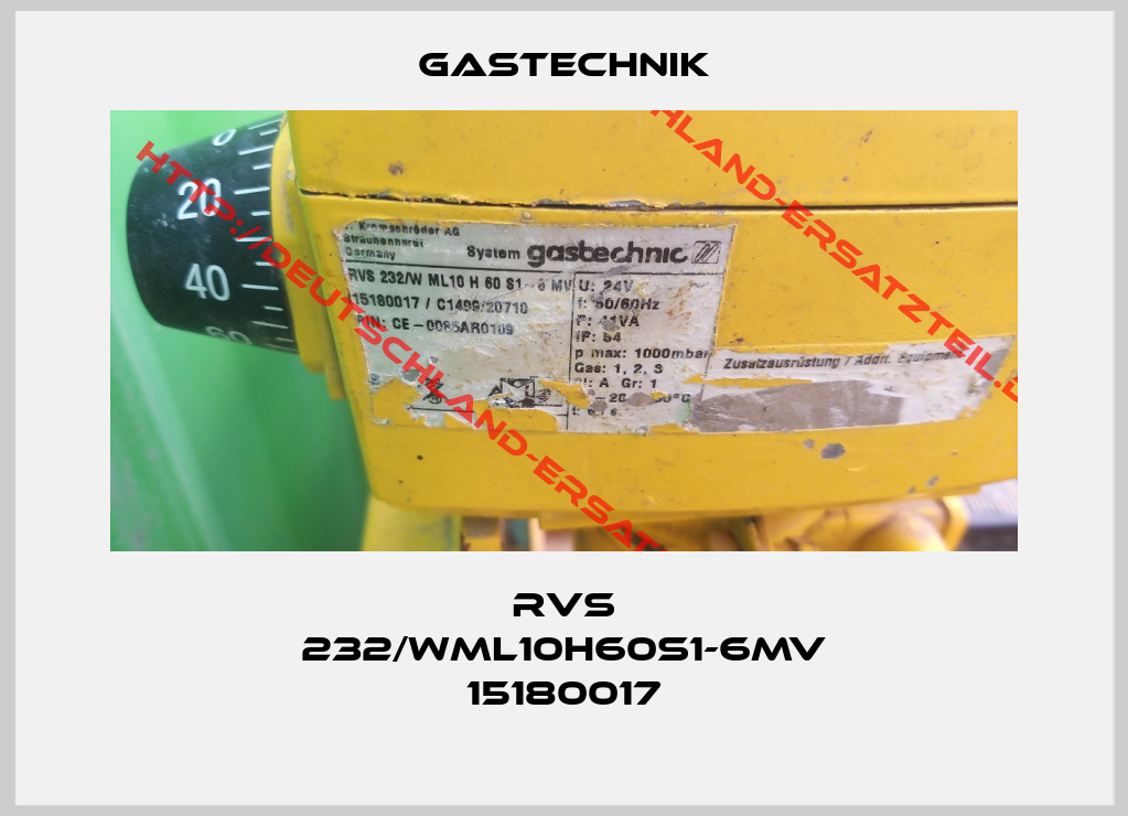 Gastechnik-RVS 232/WML10H60S1-6MV 15180017
