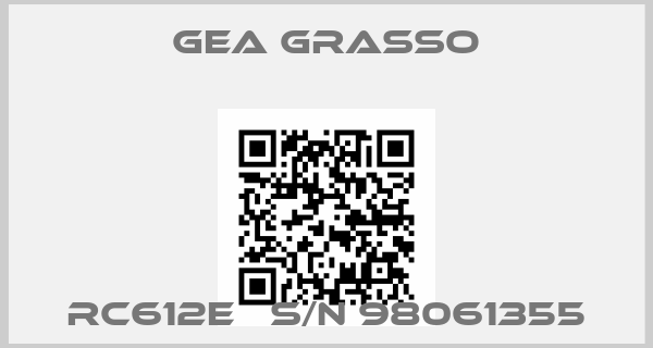 GEA Grasso-RC612E   S/N 98061355