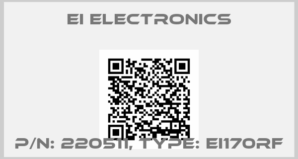 Ei Electronics-P/N: 220511, Type: Ei170RF