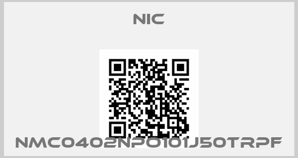 NIC-NMC0402NPO101J50TRPF