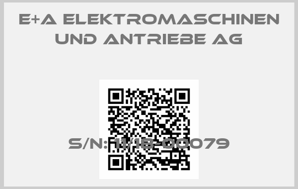 e+a Elektromaschinen und Antriebe AG-S/N: 11/18-00079